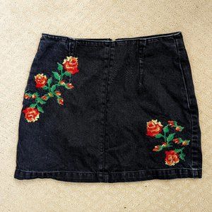 TopShop Embroidered Miniskirt